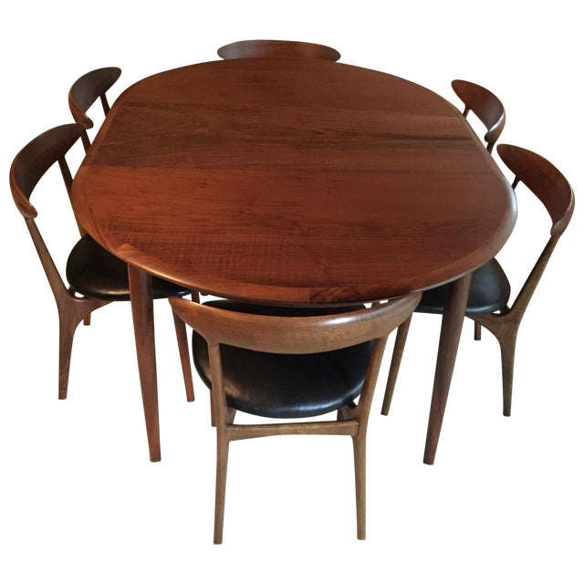 Kurt Ostervig Dining Table & Chairs Set of 7 Chairish