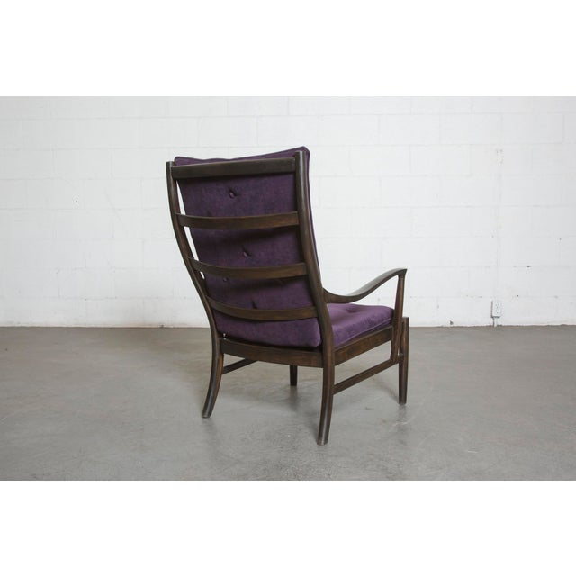 Parker Knoll Danish Style Lounge Chair in Purple Chairish