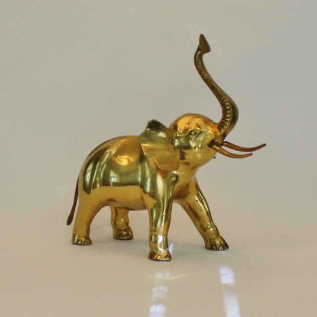Vintage Large Brass Elephant Chairish
