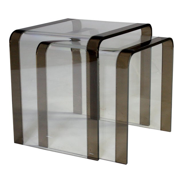 Lucite Waterfall Nesting Tables Pair Chairish