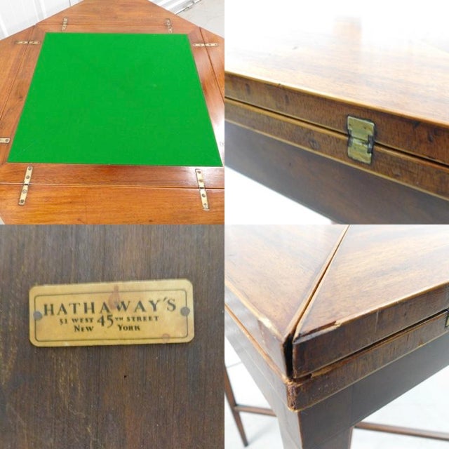 Vintage Folding FeltTop Card Game Table Chairish