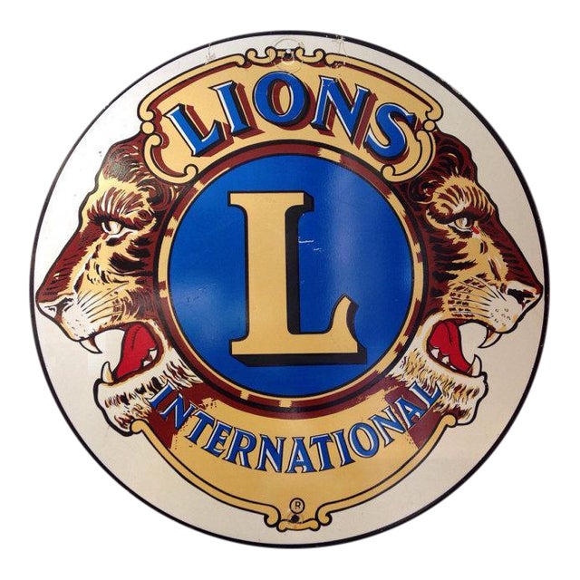 Vintage Lions International Sign Chairish