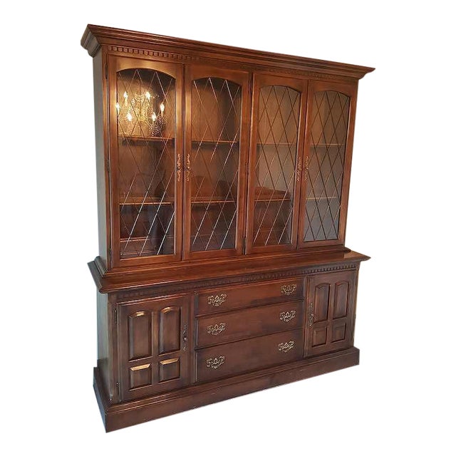 Ethan Allen Solid Maple Hutch Chairish