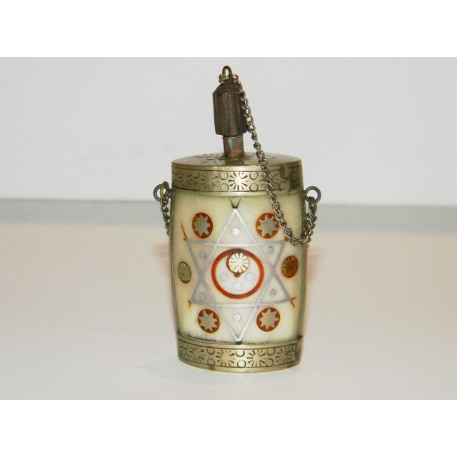 Tibetan Bone Snuff Bottle With Silver Inlay Chairish