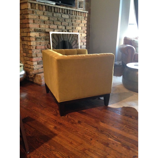 Tufted Green Designer Accent Chair Chairish