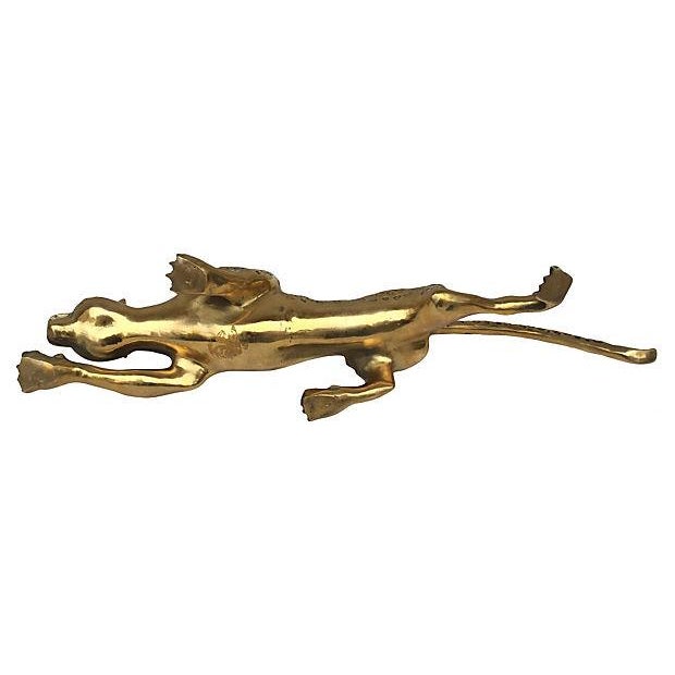 Mid Century Brass Jaguar Statue Chairish