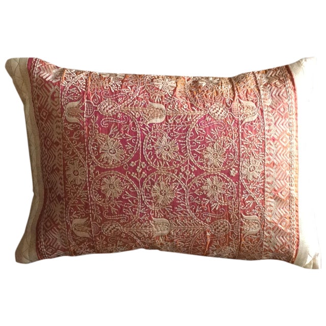 Luxury Silk Emroidered Decorative Pillow Chairish