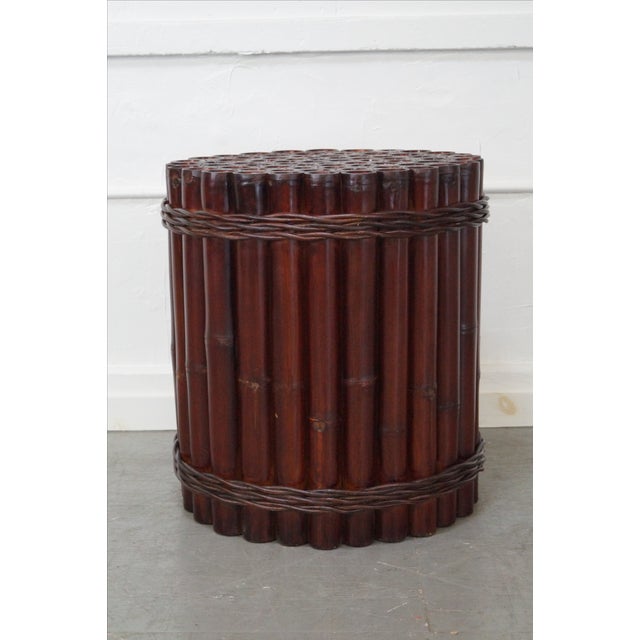 Genuine Bamboo Cylinder Round Dining Table Base Chairish