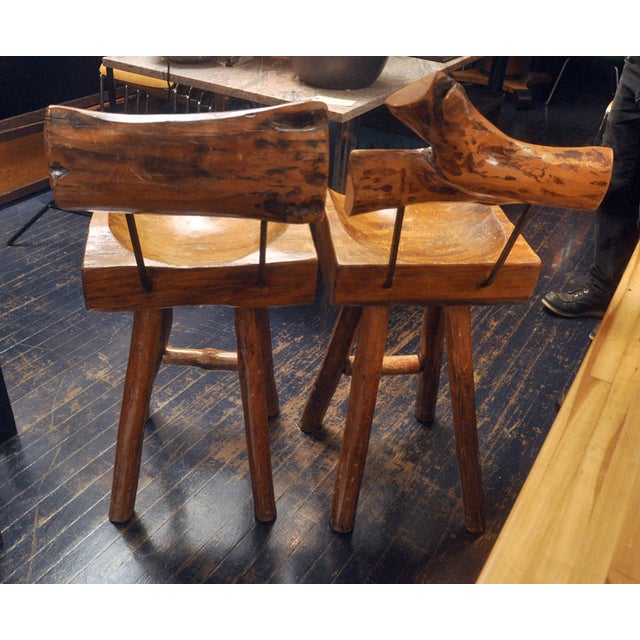 Tree Stump Bar Stools Pair Chairish