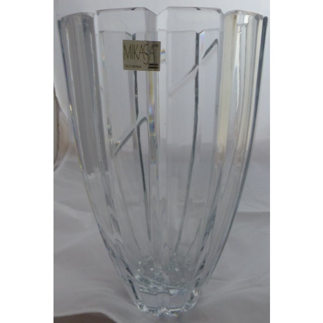 MidCentury Crystal Glass Vase Chairish
