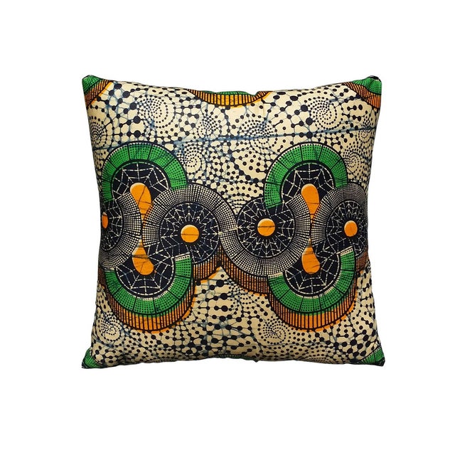 Arc Swirl Ankara Fabric Pillow Covers A Pair Chairish