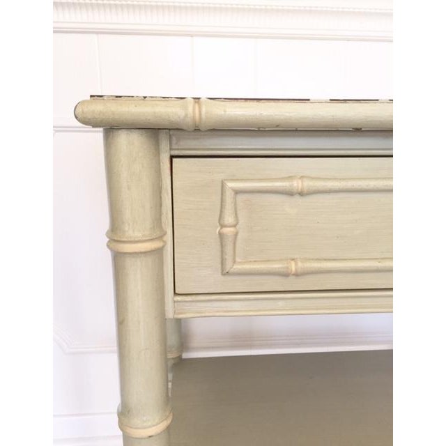 Vintage Thomasville Faux Bamboo Side Table Chairish