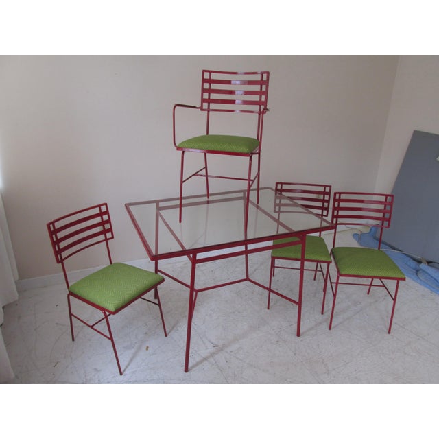 MidCentury Modern Outdoor Dining Set 5 Pieces Chairish