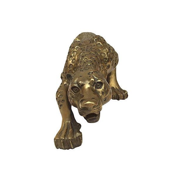 Mid Century Brass Jaguar Statue Chairish