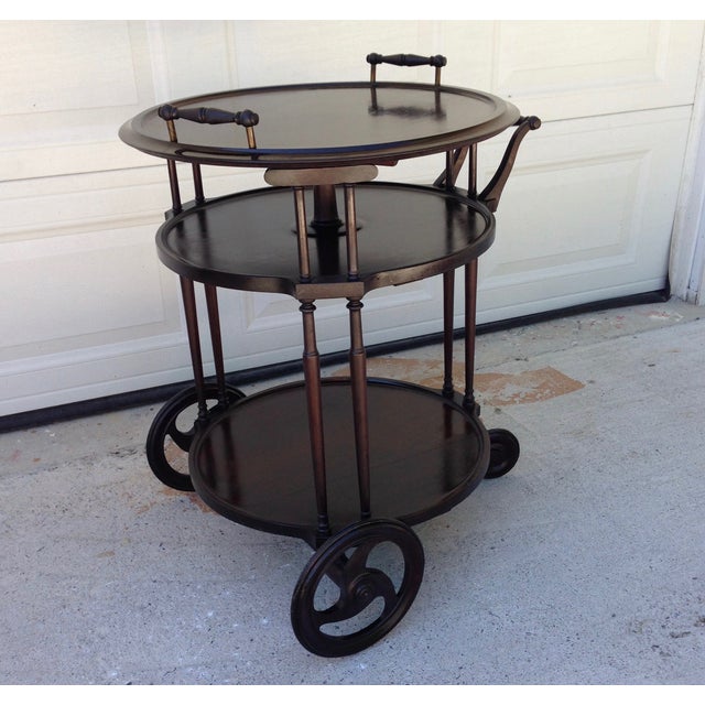 Irving & Casson Antique Wooden Bar Cart Chairish