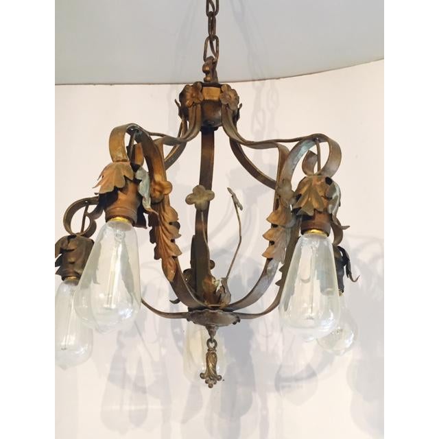 Spanish-Style Brass Chandelier | Chairish