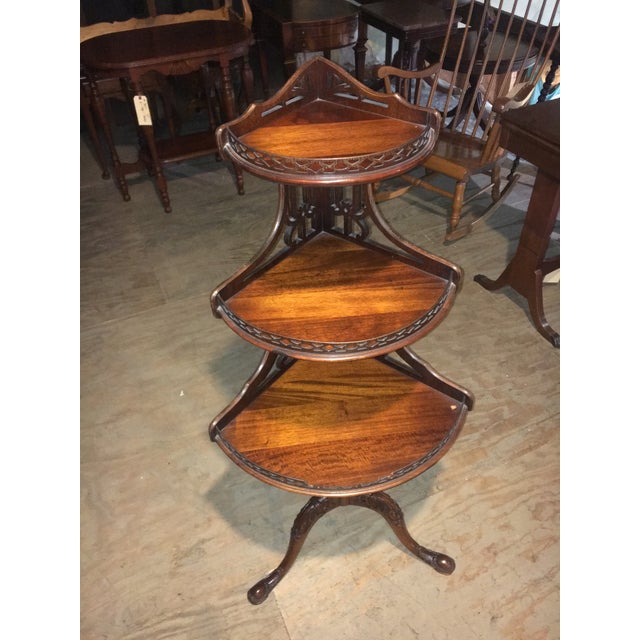 Vintage Mahogany 3 Tier Corner Table/Stand Chairish
