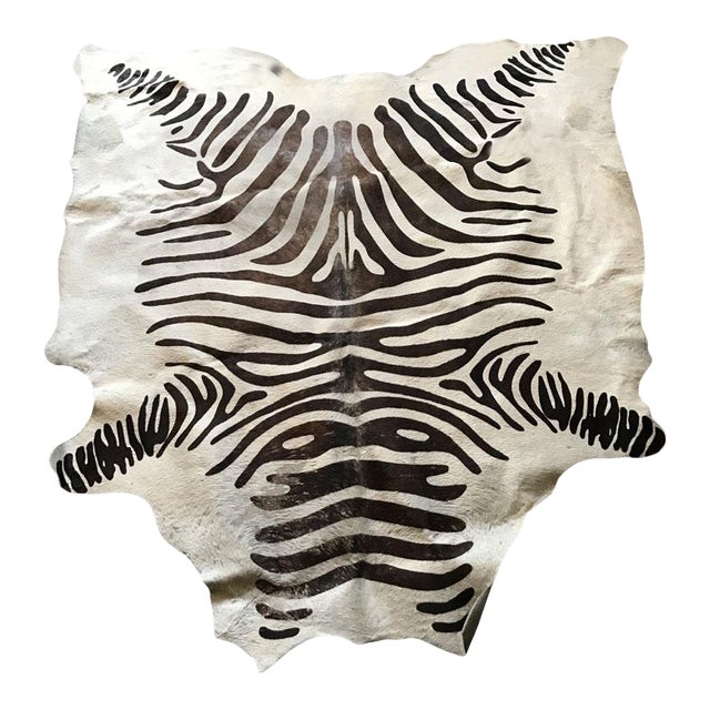 Faux Zebra Hide Rug 5' X 7' Chairish