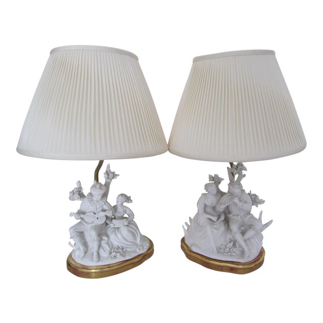 Elegant Aubergine Ceramic Lamp With Silk Shades - Pair ...