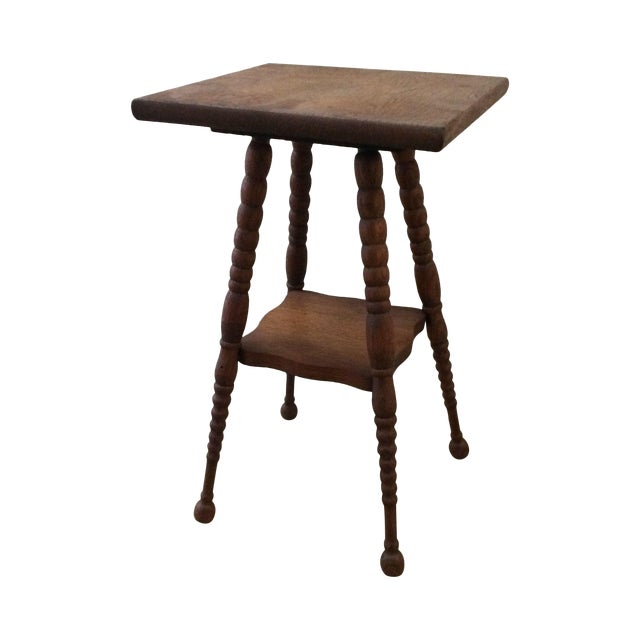 Antique Side Table with Spindle Legs Chairish