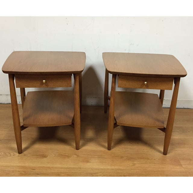 Bleached Walnut End Tables A Pair Chairish
