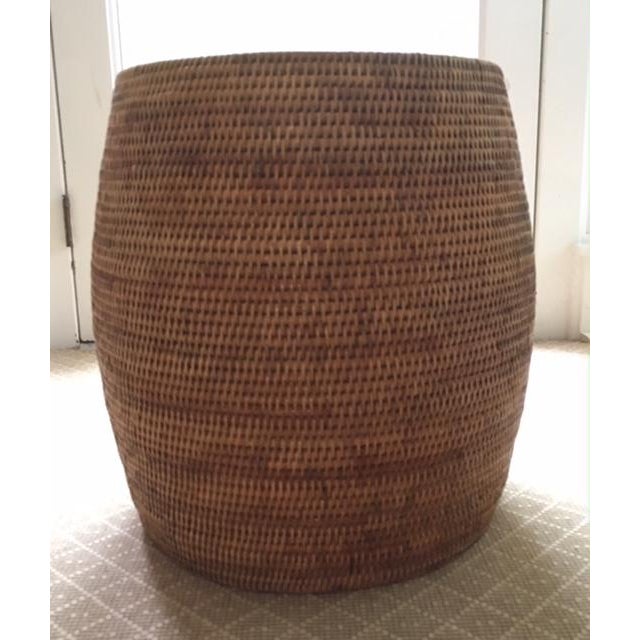 Boho Rattan Garden Stool Chairish