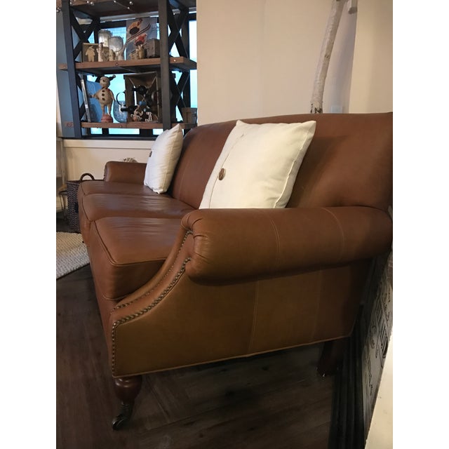 Pottery Barn Distressed Leather Sofa Chairish