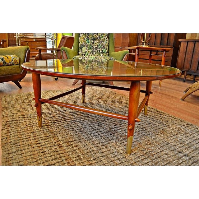 Lane Mid Century Danish Style Copenhagen Round Coffee ...