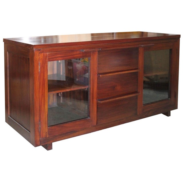 Mahogany & Glass Media Chairish