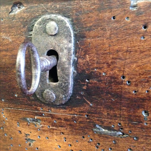 Antique Wood Desk With Lock and Hidden Drawers Chairish