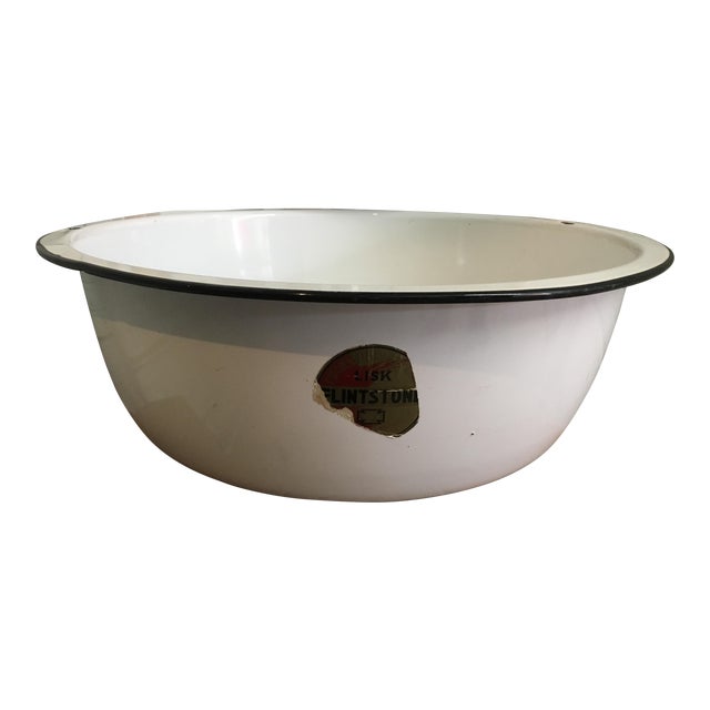 Vintage Enamel Wash Basin Chairish