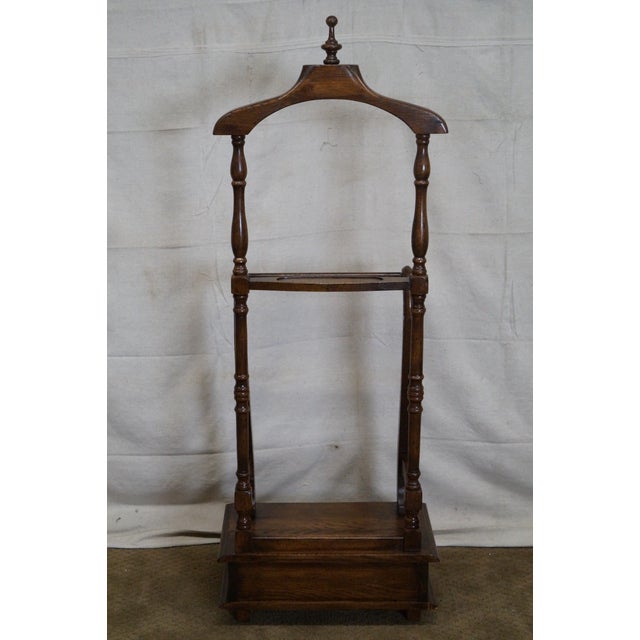 Oak Valet Stand With Drawer Chairish
