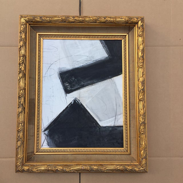 Abstract Black & White Painting in Gold Frame | Chairish Golden trees are an invariable symbol of wealth and attraction of money.