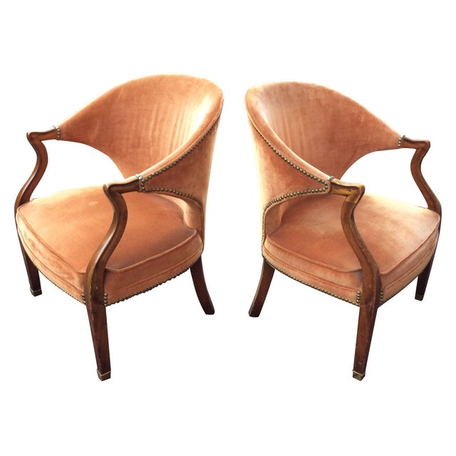 Art Deco Lounge Chairs A Pair Chairish