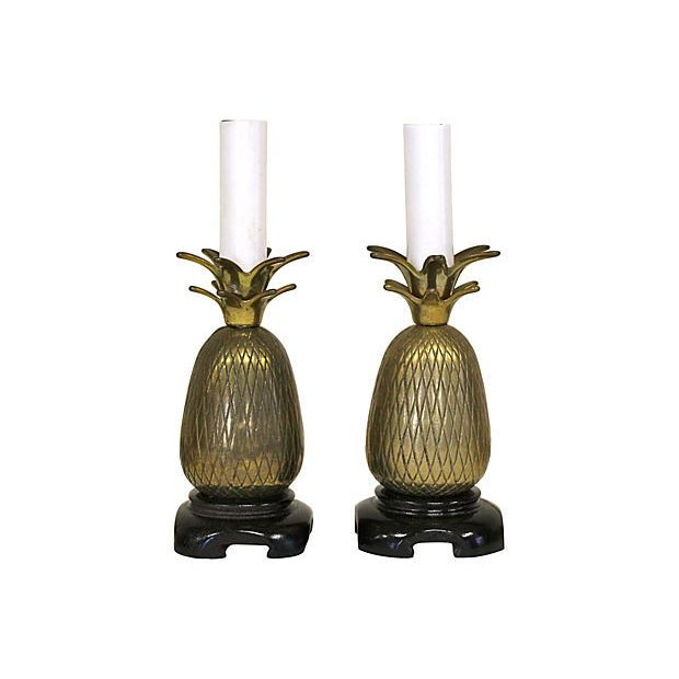 Brass Pineapple Candle Lamps Pair of 2 Chairish