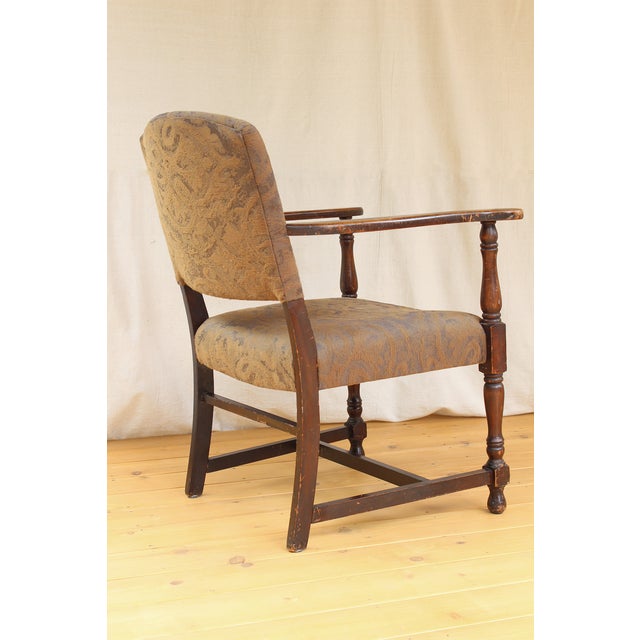 Early American Cottage Style Upholstered Armchair Chairish