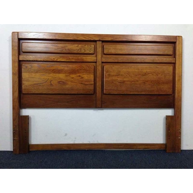 Mission Style Carved Oak Full Sized Headboard Chairish