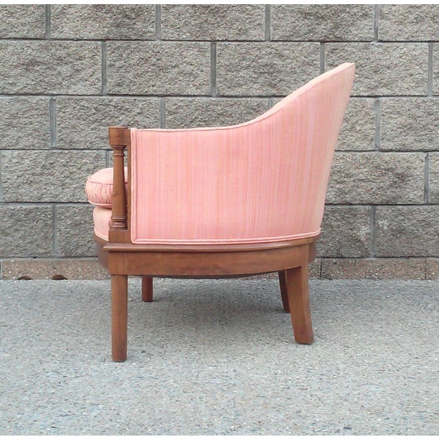 Salmon Dupioni Silk Accent Chair Chairish