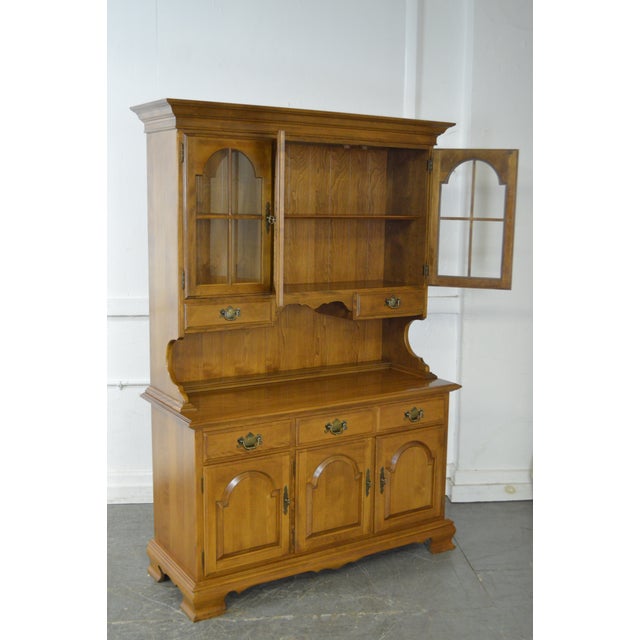 Ethan Allen Traditional Maple Nutmeg Finish Hutch Chairish