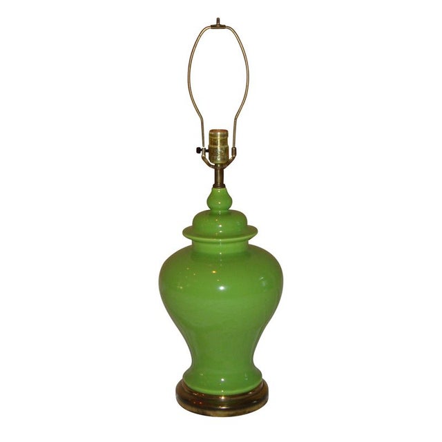 Vintage Green Ginger Jar Lamp Chairish