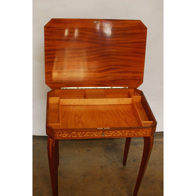 Italian Inlaid Wood Music Box Table Chairish