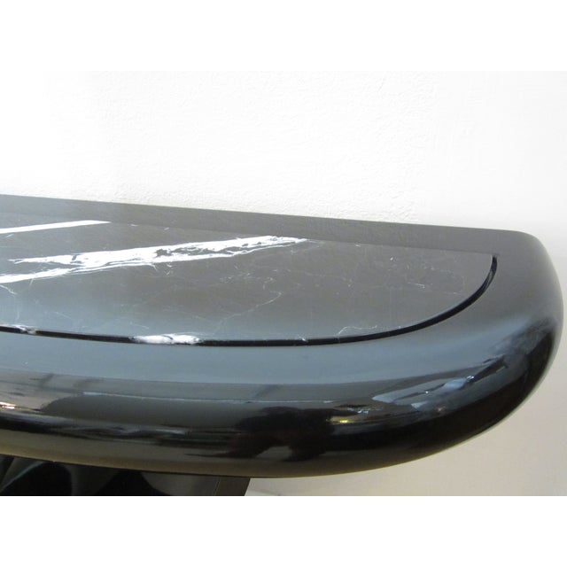 Black & White Marble Top and Lacquered Console Table ...