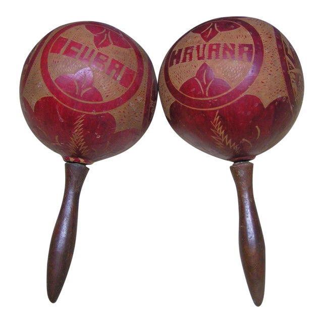 Vintage Carved Cuban Maracas A Pair Chairish