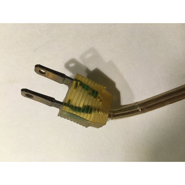 Mid-Century Green Glass Hanging Swag Lamp | Chairish