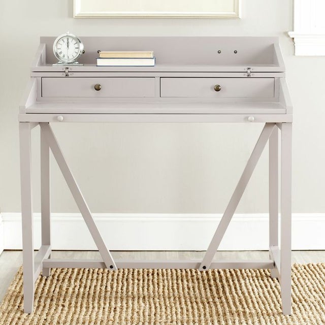 Writing Desk With Pull Out Extension White Chairish