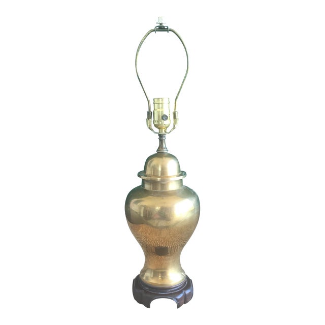 Vintage Chinoiserie Brass Ginger Jar Lamp Chairish