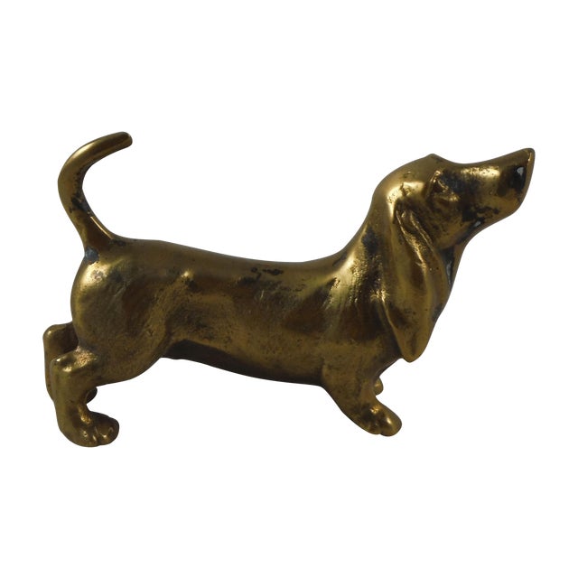 Brass Dachshund Figurine Chairish