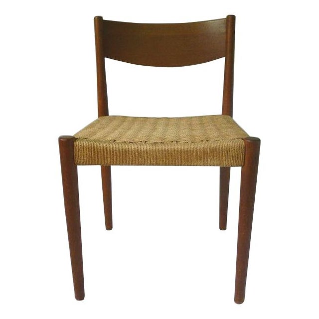 Vintage Danish Teak Rope Cord Chair Chairish