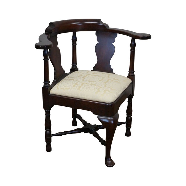 Statton Solid Cherry Queen Anne Style Corner Chair Chairish