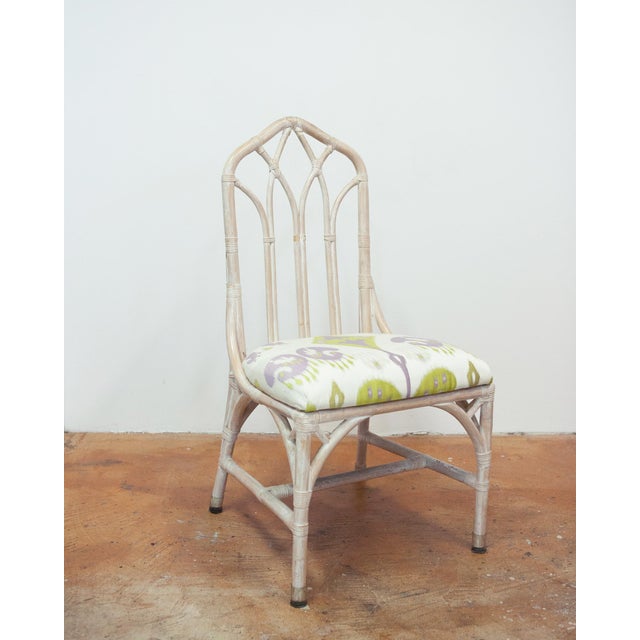 Rattan Upholstered Dining Chairs Set of 6 Chairish